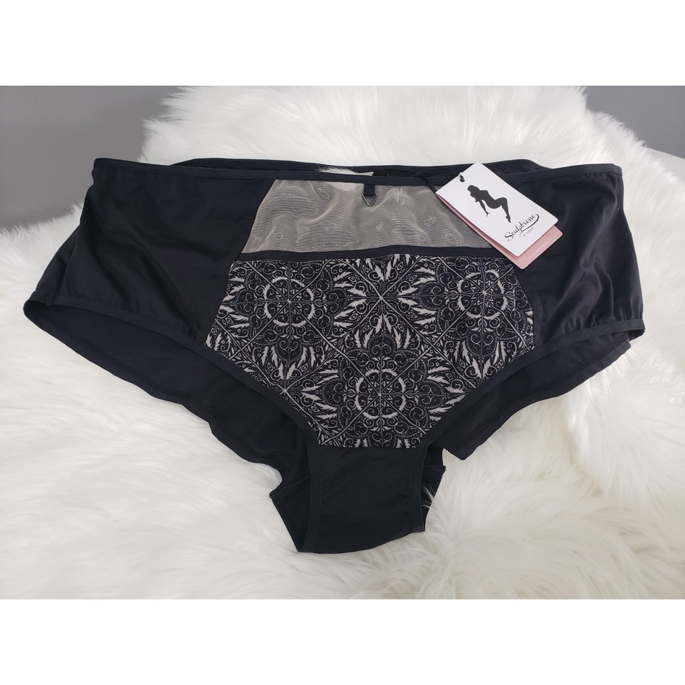 Sculptresse Panache Midi Brief Dionne Tile Print 3XL 20 Black‎ Underwear Panties